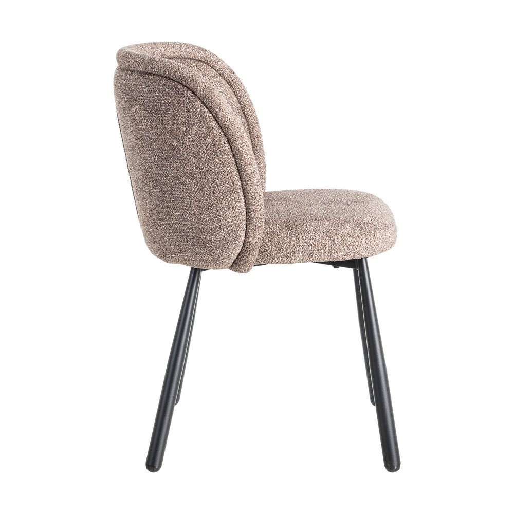 Silla Jaspeado Taupe Tejido-Metal 56 X 56 X 78 Cm Silla Jaspeado Taupe Tejido-Metal 56 X 56 X 78 Cm