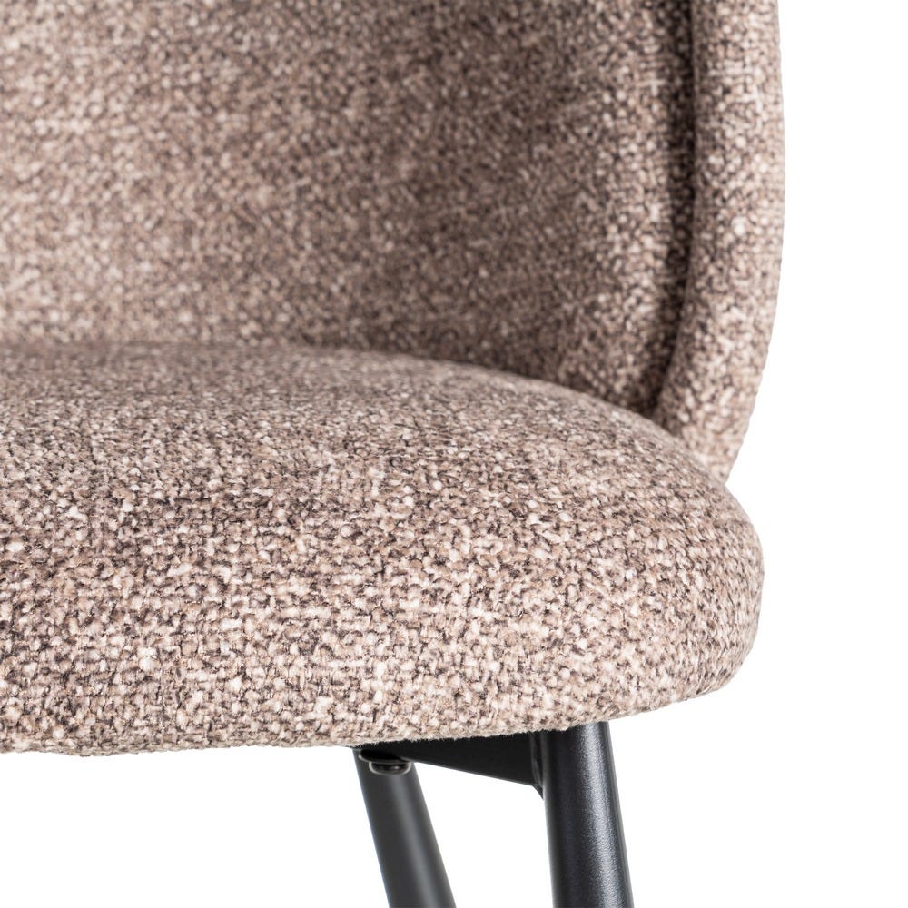 Silla Jaspeado Taupe Tejido-Metal 56 X 56 X 78 Cm Silla Jaspeado Taupe Tejido-Metal 56 X 56 X 78 Cm