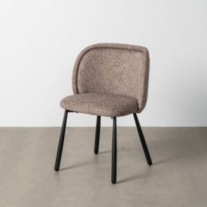 Silla Jaspeado Taupe Tejido-Metal 56 X 56 X 78 Cm