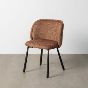 Silla Jaspeado Ocre Tejido-Metal 56 X 56 X 78 Cm