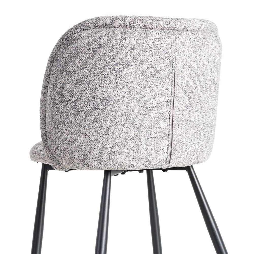 Silla Jaspeado Gris-Blanco Tejido-Metal 56 X 56 X 78 Cm Silla Jaspeado Gris-Blanco Tejido-Metal 56 X 56 X 78 Cm