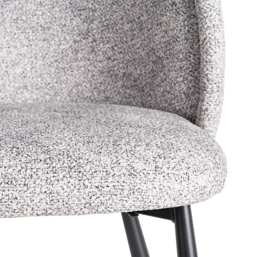 Silla Jaspeado Gris-Blanco Tejido-Metal 56 X 56 X 78 Cm Silla Jaspeado Gris-Blanco Tejido-Metal 56 X 56 X 78 Cm