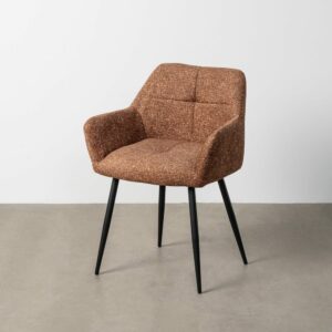 Silla Jaspeado Ocre Tejido-Metal 59 X 54 X 81 Cm