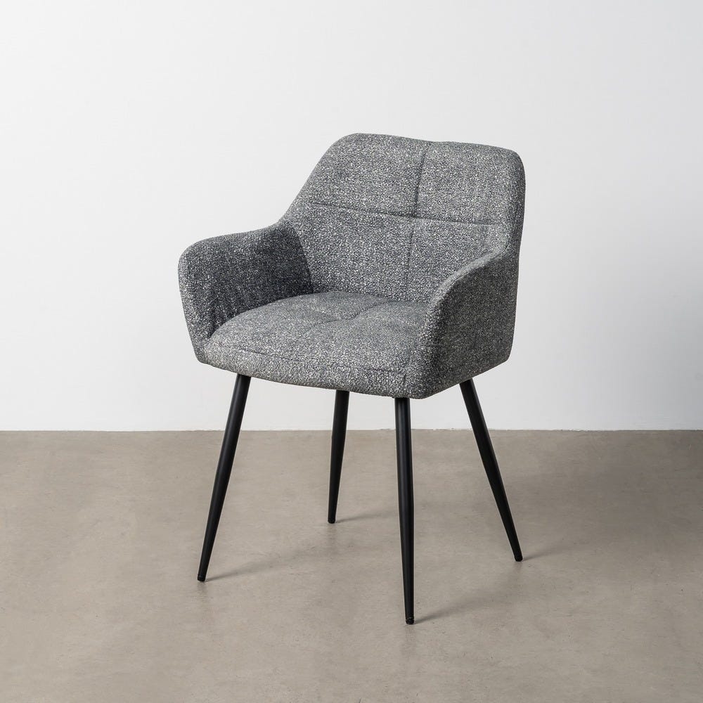 Silla Jaspeado Verde Tejido-Metal 59 X 54 X 81 Cm Silla Jaspeado Verde Tejido-Metal 59 X 54 X 81 Cm