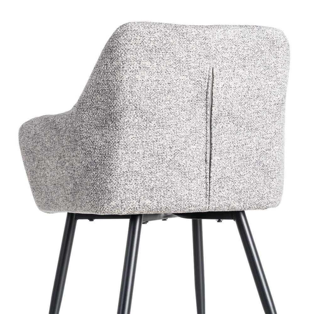Silla Jaspeado Gris-Blanco Tejido-Metal 59 X 54 X 81 Cm Silla Jaspeado Gris-Blanco Tejido-Metal 59 X 54 X 81 Cm