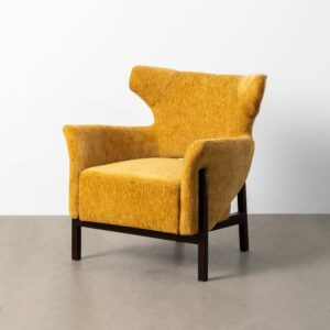 Sillón Mostaza Tejido-Madera Salón 73 X 72 X 77 Cm