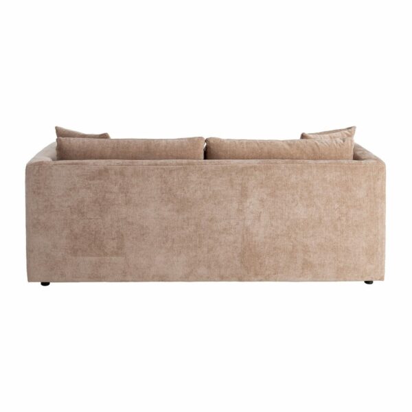Sofá 3 Plazas Taupe Tejido-Madera 210 X 96 X 86 Cm