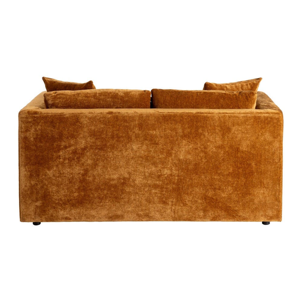 Sofá 2 Plazas Ocre Tejido-Madera 165 X 96 X 86 Cm Sofá 2 Plazas Ocre Tejido-Madera 165 X 96 X 86 Cm