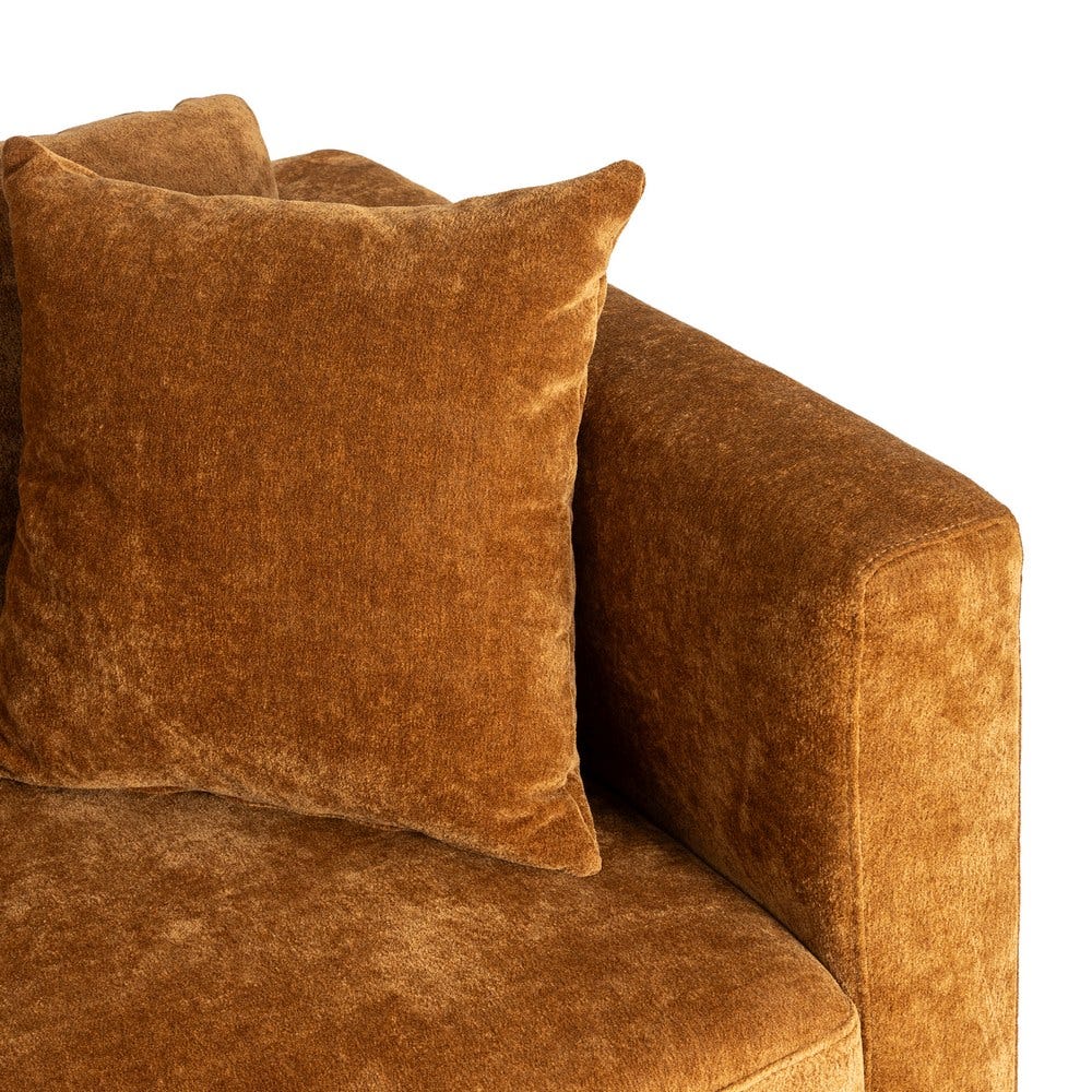 Sofá 2 Plazas Ocre Tejido-Madera 165 X 96 X 86 Cm Sofá 2 Plazas Ocre Tejido-Madera 165 X 96 X 86 Cm