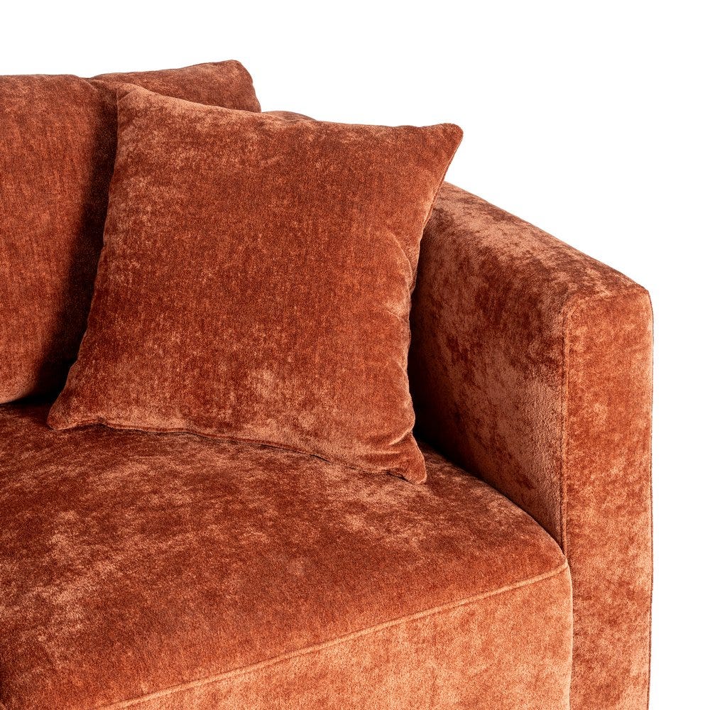 Sofá 2 Plazas Teja Tejido-Madera 165 X 96 X 86 Cm Sofá 2 Plazas Teja Tejido-Madera 165 X 96 X 86 Cm