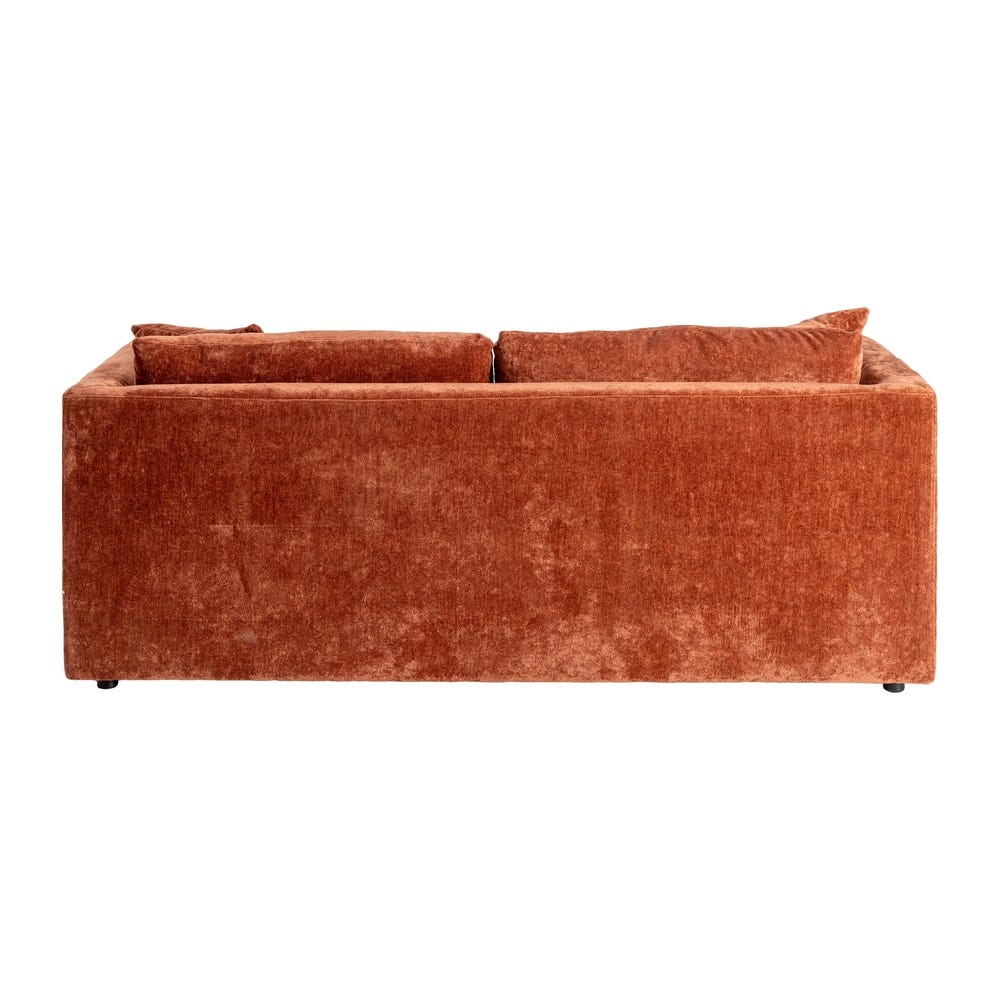 Sofá 3 Plazas Teja Tejido-Madera 210 X 96 X 86 Cm Sofá 3 Plazas Teja Tejido-Madera 210 X 96 X 86 Cm
