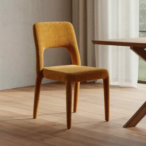Silla Mostaza Tejido Salón 47 X 61 X 84 Cm