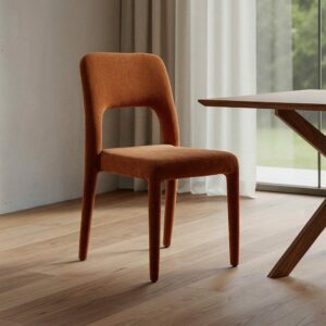 Silla Marrón Tejido Salón 47 X 61 X 84 Cm