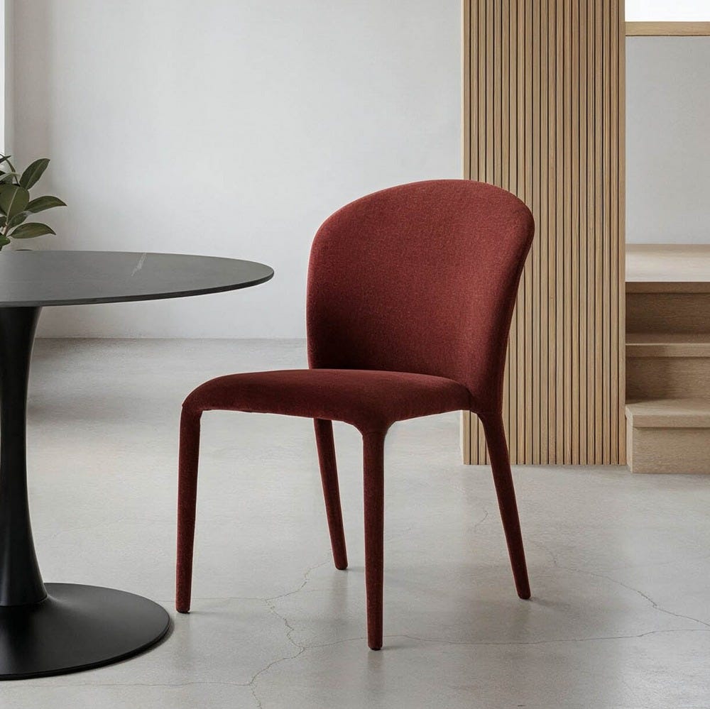 Silla Burdeos Tejido Salón 50 X 61 X 82 Cm Silla Burdeos Tejido Salón 50 X 61 X 82 Cm