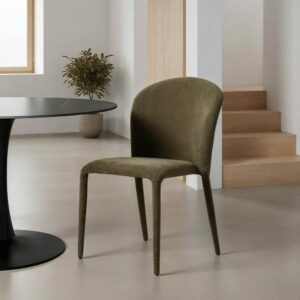 Silla Verde Tejido Salón 50 X 61 X 82 Cm