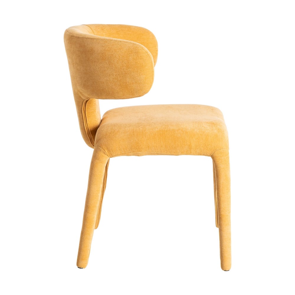Silla Mostaza Tejido 58 X 55 X 76 Cm Silla Mostaza Tejido 58 X 55 X 76 Cm