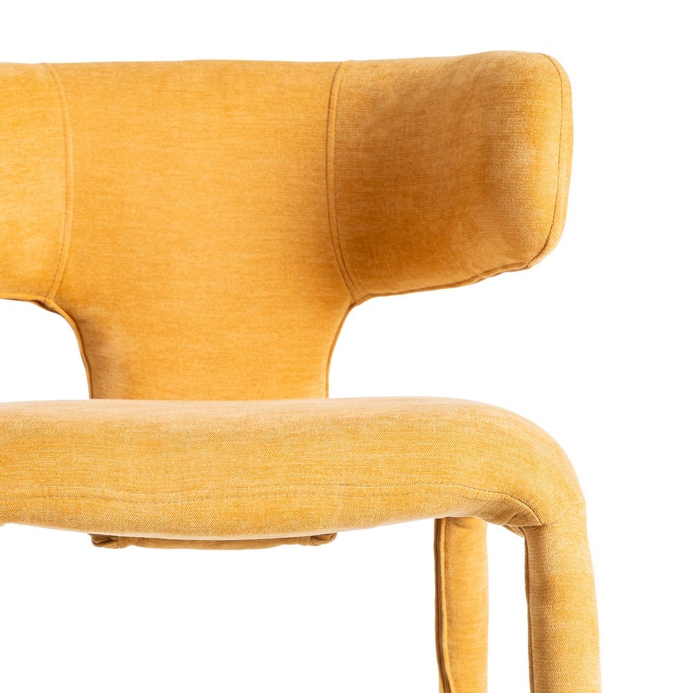 Silla Mostaza Tejido 58 X 55 X 76 Cm Silla Mostaza Tejido 58 X 55 X 76 Cm