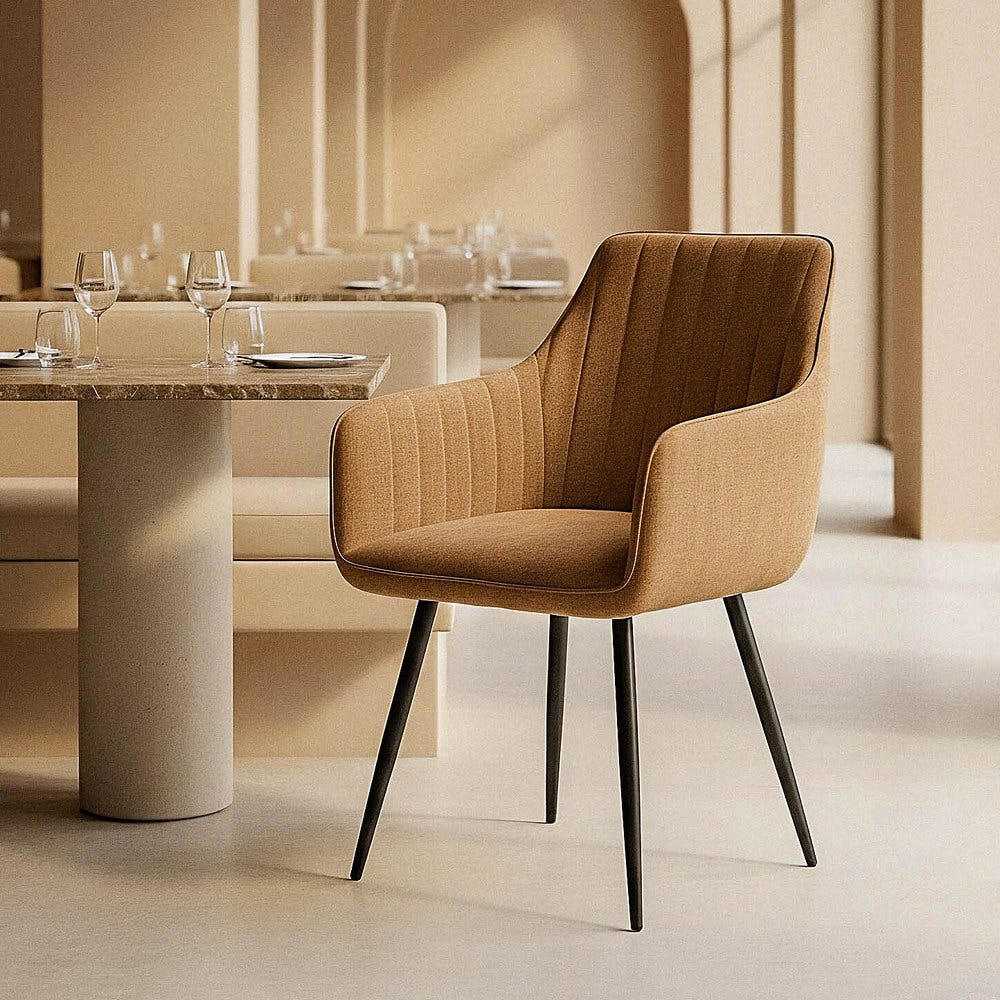 Silla Marrón Tejido-Metal Salón 55 X 58,50 X 84 Cm Silla Marrón Tejido-Metal Salón 55 X 58,50 X 84 Cm