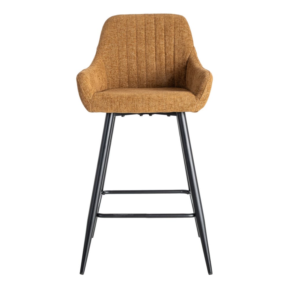 Taburete Marrón Tejido-Metal Salón 47 X 47 X 93 Cm Taburete Marrón Tejido-Metal Salón 47 X 47 X 93 Cm