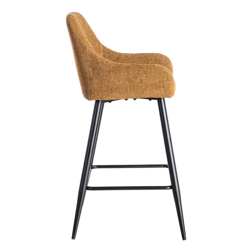 Taburete Marrón Tejido-Metal Salón 47 X 47 X 93 Cm Taburete Marrón Tejido-Metal Salón 47 X 47 X 93 Cm