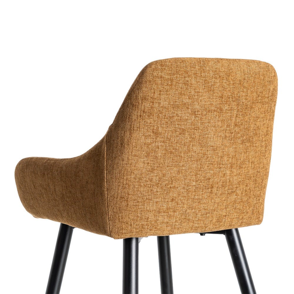 Taburete Marrón Tejido-Metal Salón 47 X 47 X 93 Cm Taburete Marrón Tejido-Metal Salón 47 X 47 X 93 Cm