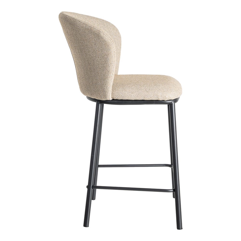 Taburete Espiga Beige Tejido-Metal Salón 55 X 55 X 96 Cm Taburete Espiga Beige Tejido-Metal Salón 55 X 55 X 96 Cm