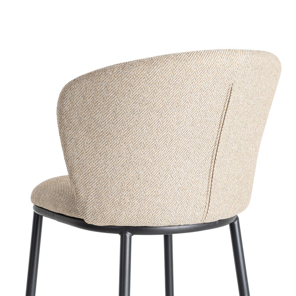 Taburete Espiga Beige Tejido-Metal Salón 55 X 55 X 96 Cm Taburete Espiga Beige Tejido-Metal Salón 55 X 55 X 96 Cm