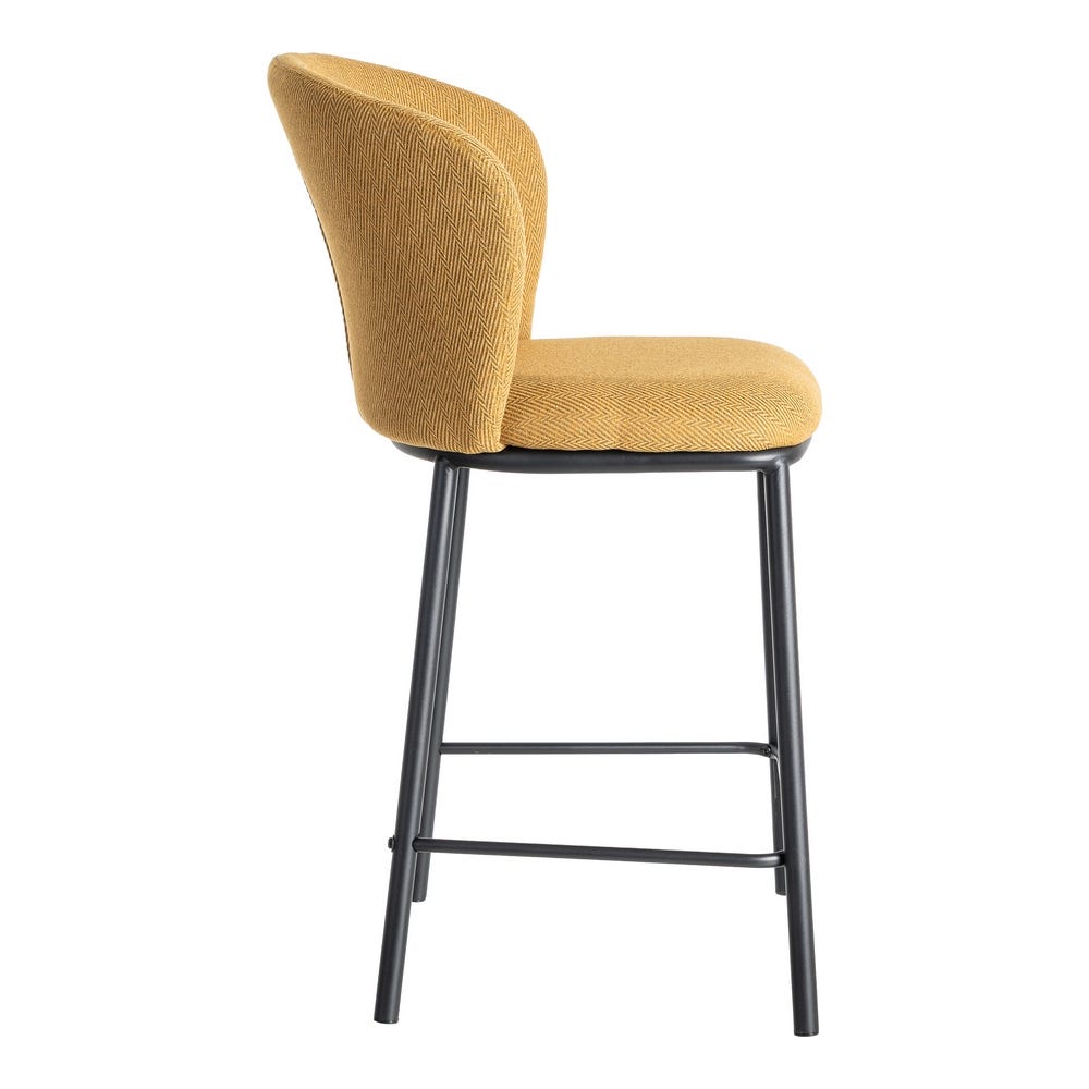 Taburete Espiga Mostaza Tejido-Metal 55 X 55 X 96 Cm Taburete Espiga Mostaza Tejido-Metal 55 X 55 X 96 Cm