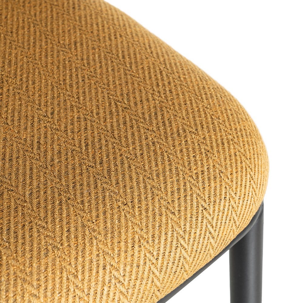 Taburete Espiga Mostaza Tejido-Metal 55 X 55 X 96 Cm Taburete Espiga Mostaza Tejido-Metal 55 X 55 X 96 Cm