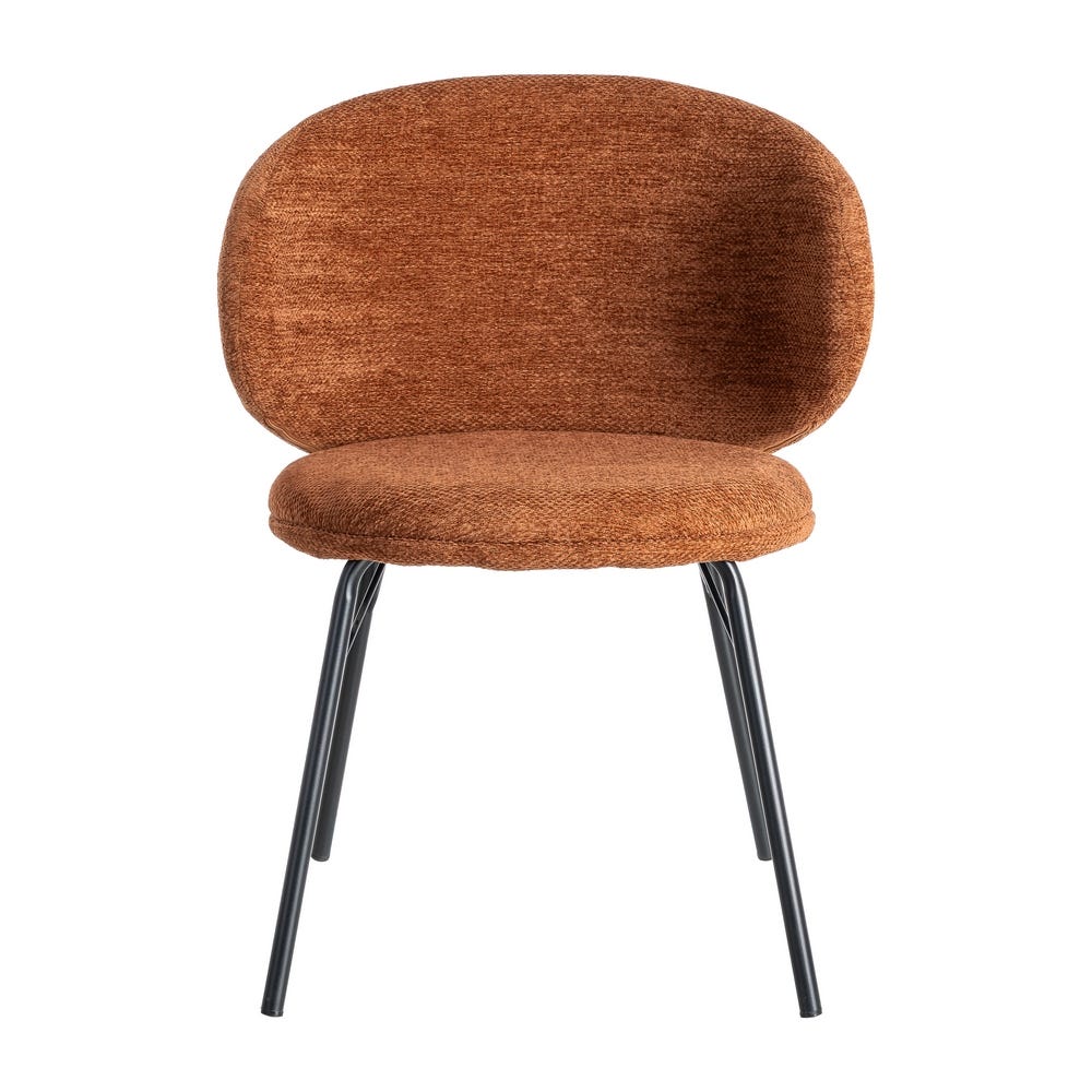 Silla Terracota Tejido-Metal Salón 57 X 53 X 75 Cm Silla Terracota Tejido-Metal Salón 57 X 53 X 75 Cm