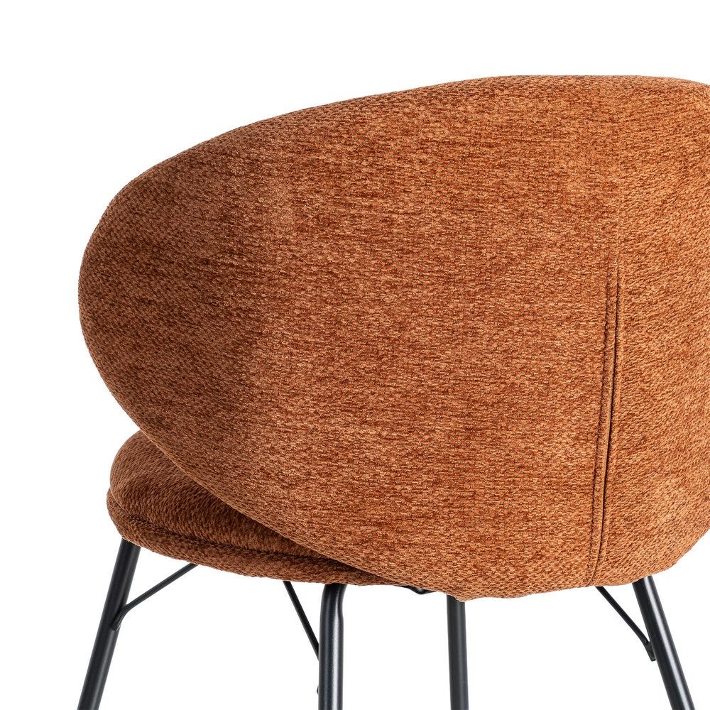 Silla Terracota Tejido-Metal Salón 57 X 53 X 75 Cm Silla Terracota Tejido-Metal Salón 57 X 53 X 75 Cm