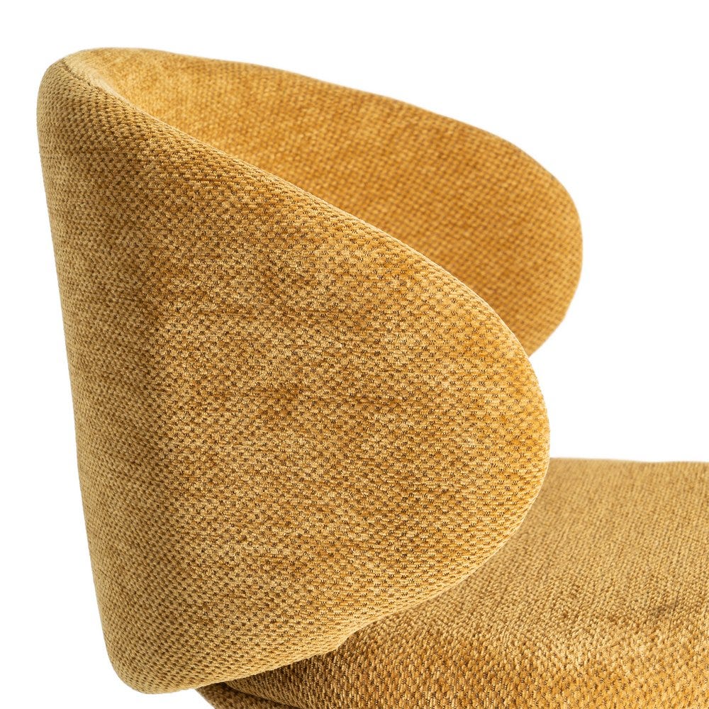 Silla Mostaza Tejido-Metal Salón 57 X 53 X 75 Cm Silla Mostaza Tejido-Metal Salón 57 X 53 X 75 Cm
