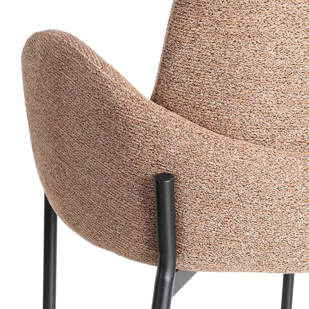 Silla Jaspeado Rosa Tejido-Metal Salón 56 X 57 X 84 Cm Silla Jaspeado Rosa Tejido-Metal Salón 56 X 57 X 84 Cm