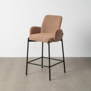 Taburete Jaspeado Rosa Tejido-Metal 48,50 X 48,50 X 95 Cm Taburete Jaspeado Rosa Tejido-Metal 48,50 X 48,50 X 95 Cm