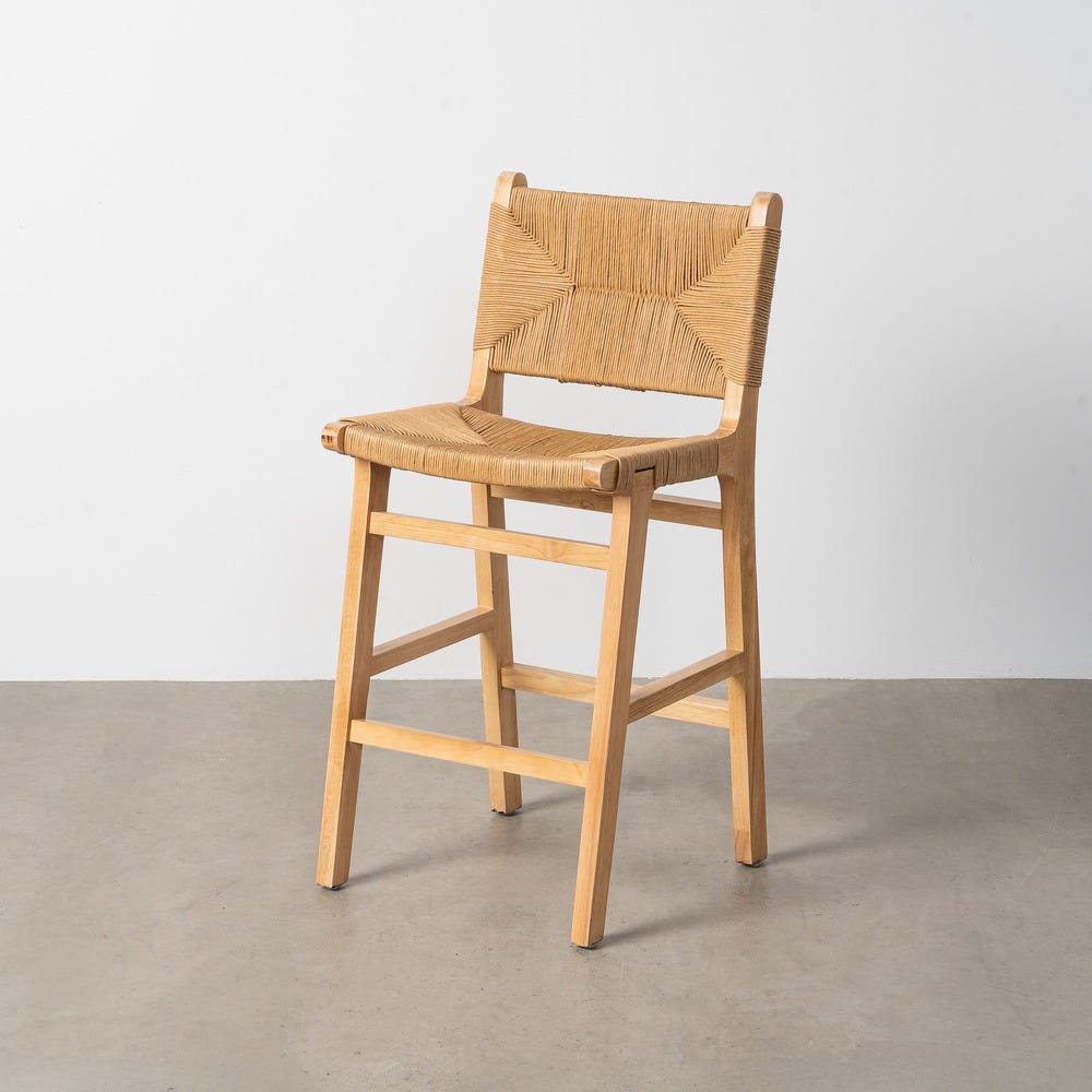 Taburete Natural Madera 45 X 46 X 94 Cm Taburete Natural Madera 45 X 46 X 94 Cm