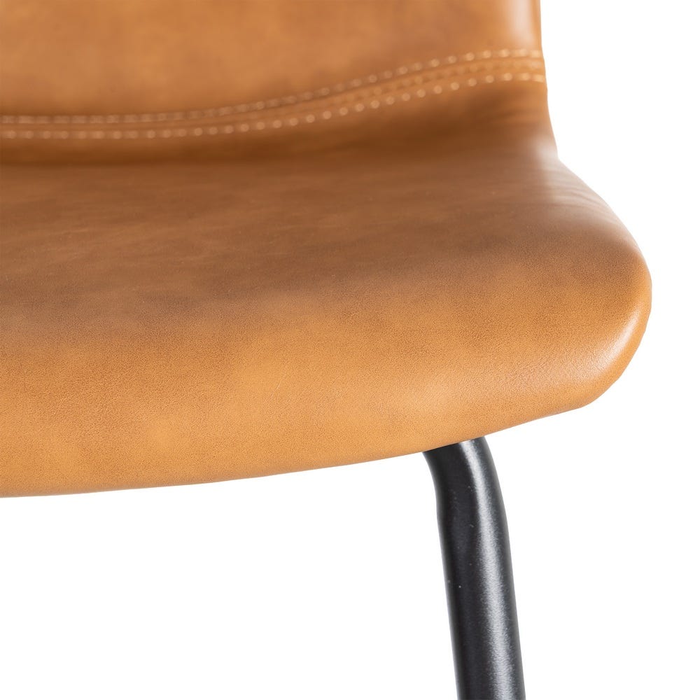 Taburete Camel Metal / Simil Piel 47 X 47 X 103 Cm Taburete Camel Metal / Simil Piel 47 X 47 X 103 Cm