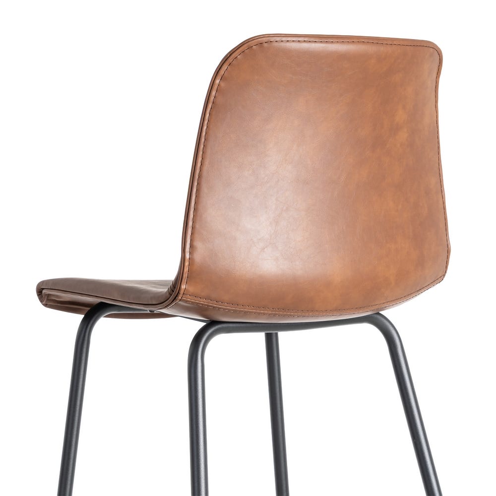 Taburete Marrón Metal / Simil Piel 47 X 47 X 103 Cm Taburete Marrón Metal / Simil Piel 47 X 47 X 103 Cm