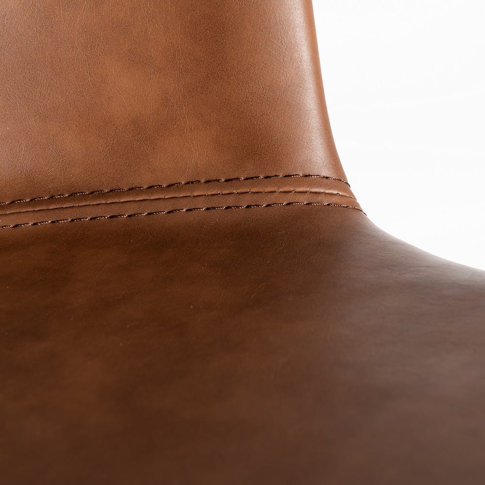 Taburete Marrón Metal / Simil Piel 44,50 X 48,50 X 93,50 Cm Taburete Marrón Metal / Simil Piel 44,50 X 48,50 X 93,50 Cm