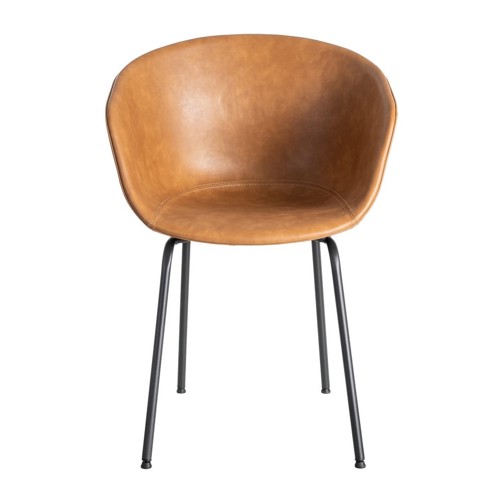 Silla Camel Metal / Simil Piel 59 X 50,50 X 81,50 Cm Silla Camel Metal / Simil Piel 59 X 50,50 X 81,50 Cm