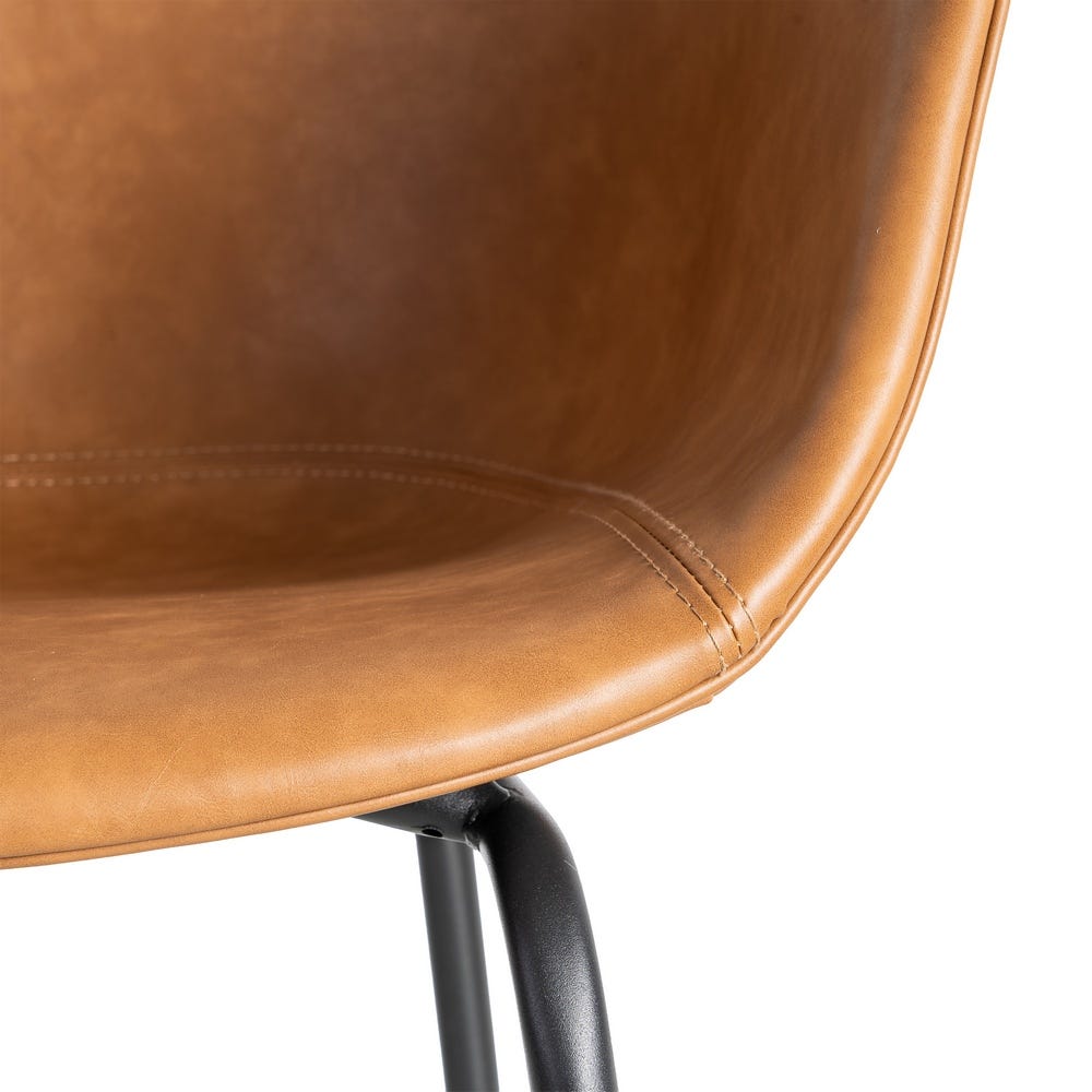 Silla Camel Metal / Simil Piel 59 X 50,50 X 81,50 Cm Silla Camel Metal / Simil Piel 59 X 50,50 X 81,50 Cm