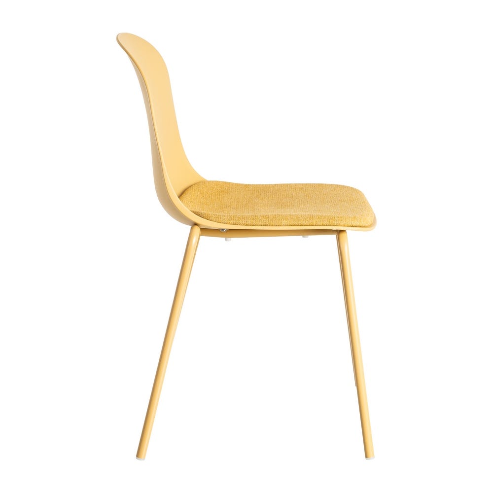 Silla Amarillo Pp-Metal Interior 46 X 51 X 85 Cm Silla Amarillo Pp-Metal Interior 46 X 51 X 85 Cm