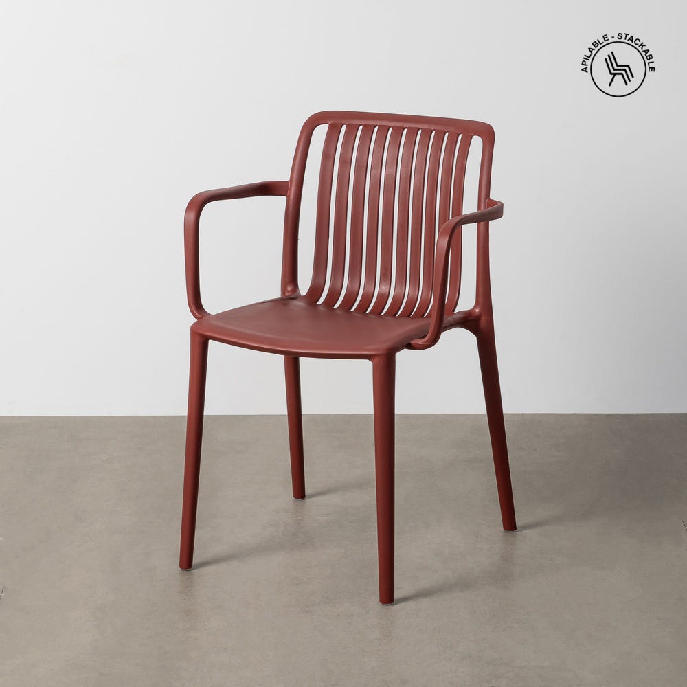 Silla Granate Polipropileno Exterior 53 X 50 X 77,50 Cm Silla Granate Polipropileno Exterior 53 X 50 X 77,50 Cm