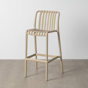 Taburete Beige Polipropileno Exterior 51 X 50 X 102 Cm Taburete Beige Polipropileno Exterior 51 X 50 X 102 Cm