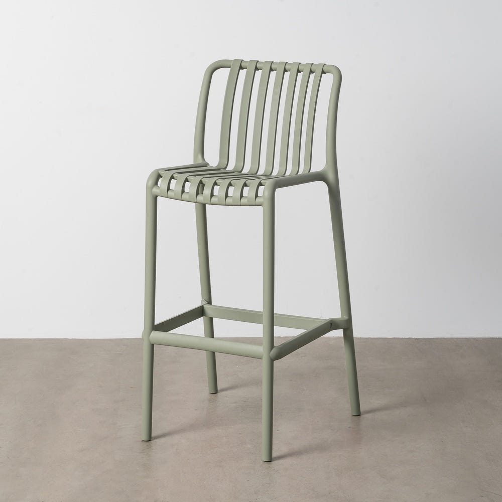 Taburete Verde Polipropileno Exterior 51 X 50 X 102 Cm Taburete Verde Polipropileno Exterior 51 X 50 X 102 Cm