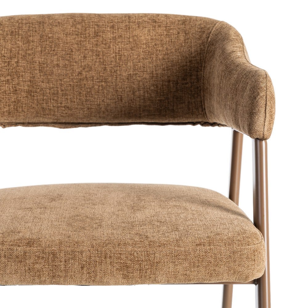 Silla Marrón Tejido-Metal Contract 56 X 60 X 81 Cm Silla Marrón Tejido-Metal Contract 56 X 60 X 81 Cm