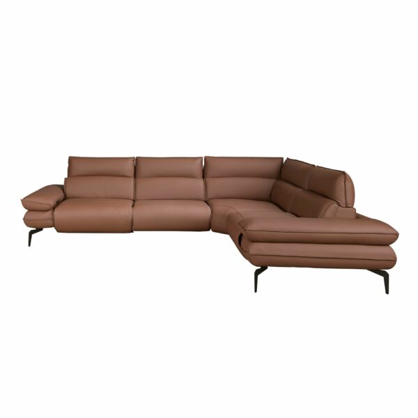 Sofá rinconera relax modular piel marrón