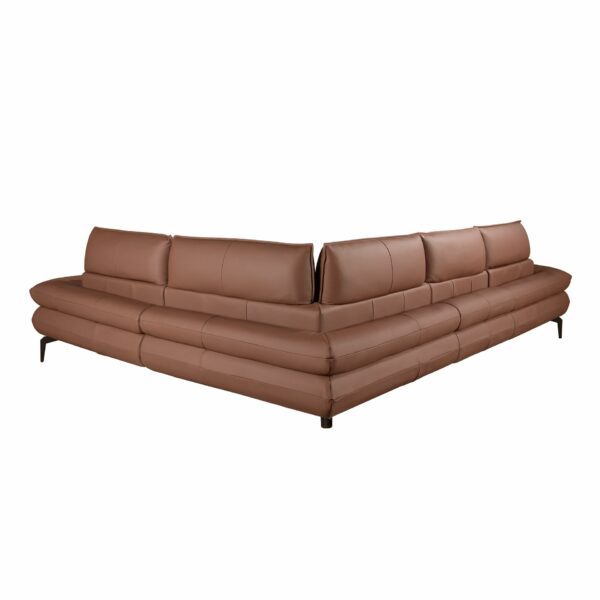 Sofá rinconera relax modular piel marrón