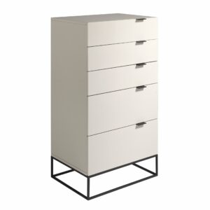 Chifonier madera gris y acero negro Chifonier madera gris y acero negro