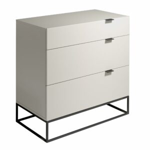 Cómoda madera gris y acero negro Cómoda madera gris y acero negro