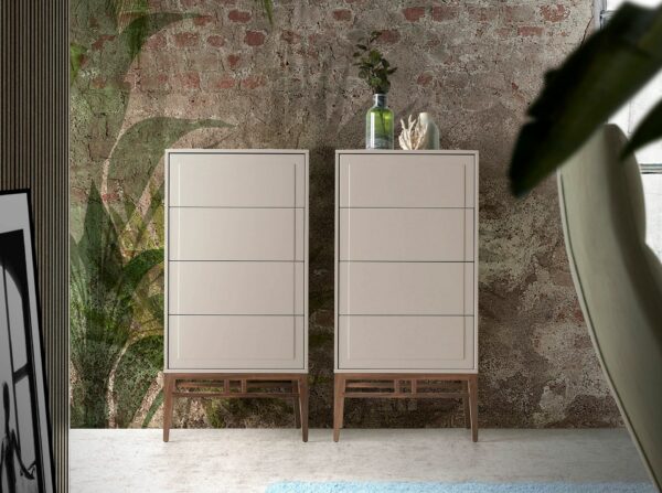 Chifonier madera beige y nogal